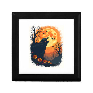 Funny Tortoise Halloween Silhouette Spooky Tortois Gift Box