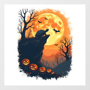 Funny Tortoise Halloween Silhouette Spooky Tortois Wall Decal