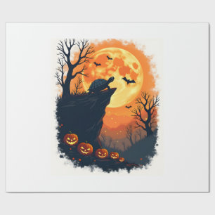 Funny Tortoise Halloween Silhouette Spooky Tortois Wrapping Paper