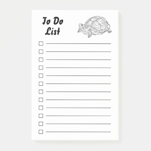 Funny Tortoise Personalized To_Do List Post_it Notes