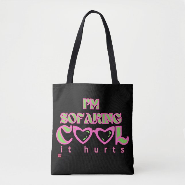 funny tote bag  "SOFAKING COOL 2" (Front)