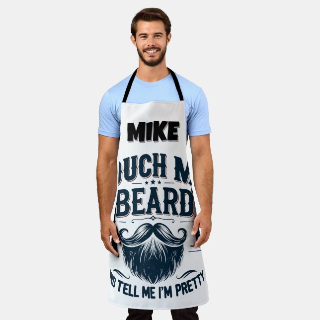 Funny Touch My Beard Apron (Worn)