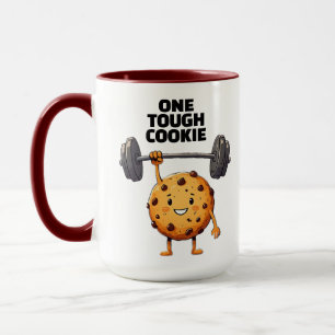 Funny Tough Cookie Lifting Barbell Mug