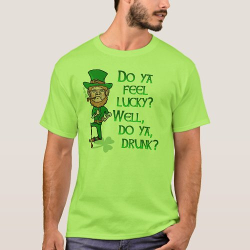 Funny Tough Lucky Drunk Leprechaun T_Shirt