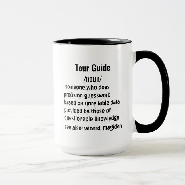 Funny Tour Guide Definition gifts for men women Mug (Right)