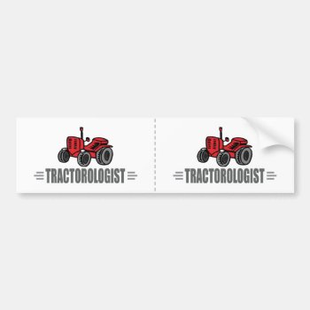 Funny Tractor Bumper Sticker by OlogistShop at Zazzle