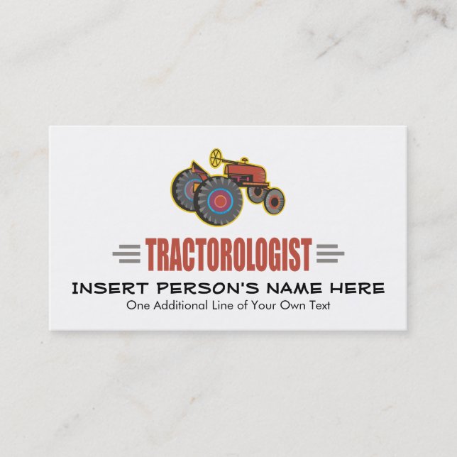 Funny Tractor Business Card (Front)