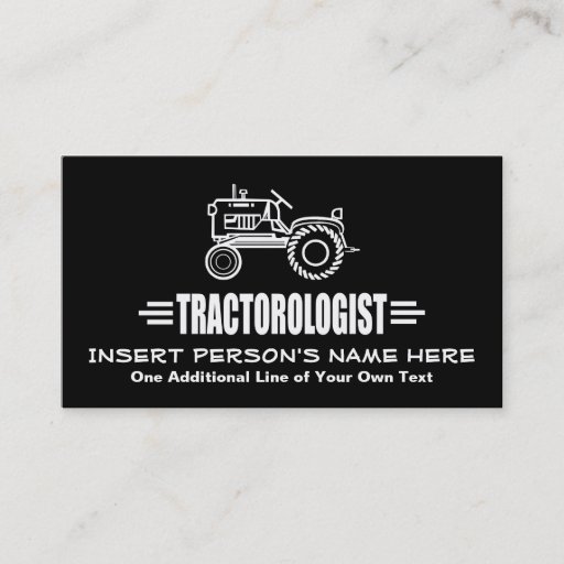 Customizable Funny Tractor Business Cards