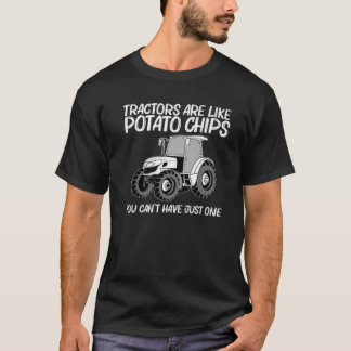 Funny Tractor Gift For Men Women Farming Clothes L T-Shirt