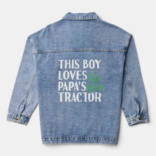 Funny Tractor  Graphic For Boys Tractor Fan  Denim Jacket