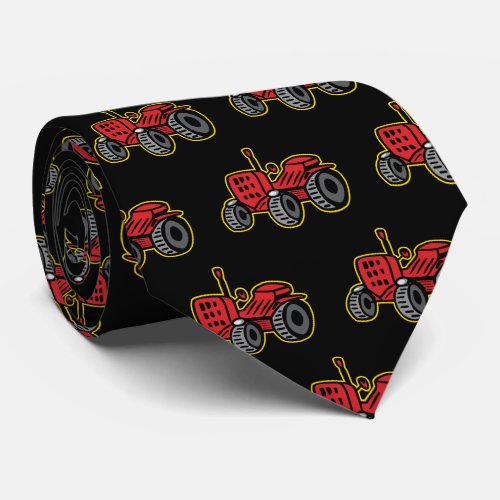 Funny Tractor Humorous Old Red Jalopy Neck Tie