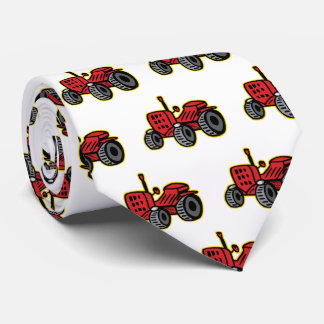 Funny Tractor Humorous Old Red Jalopy Neck Tie