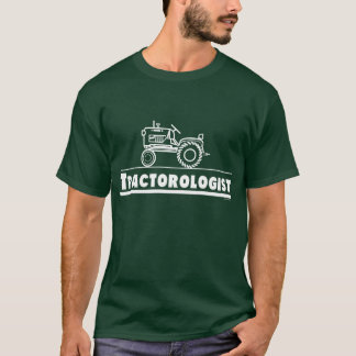 Funny Tractor Humorous Tractorologist Green T-Shirt