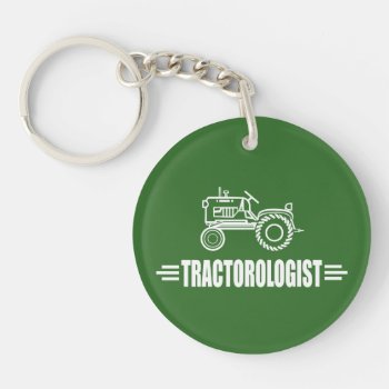 Funny Tractor Keychain by OlogistShop at Zazzle