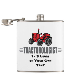 Funny Tractor Love Hip Flask