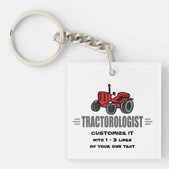Funny Tractor Love Keychain (Front)
