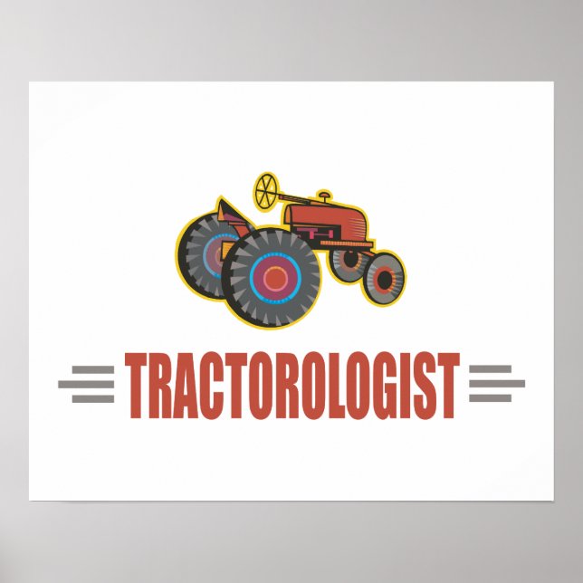 Funny Tractor Poster (Front)