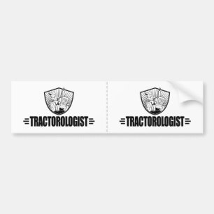Funny Tractor Racing Bumper Sticker