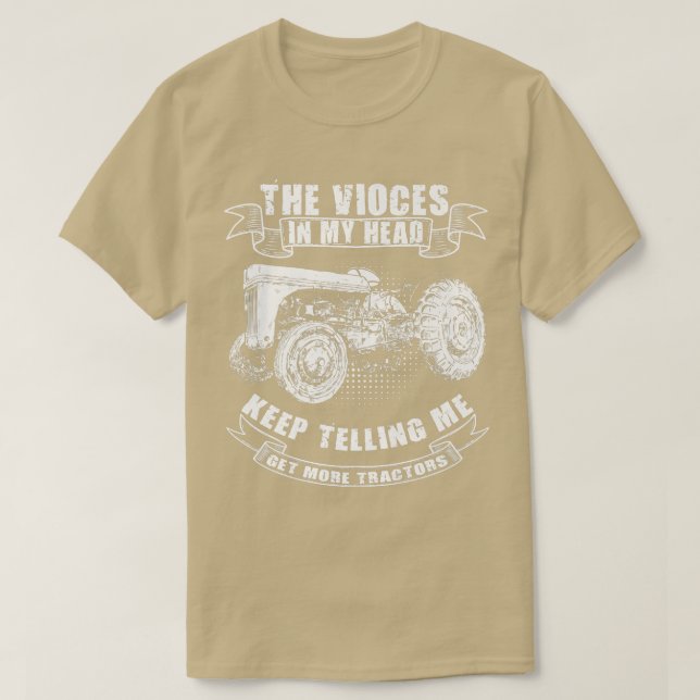 Funny Tractor Tee Get More Tractors Farmer Design  (Design Front)