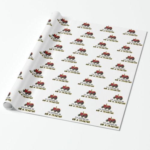 Funny Tractor Wrapping Paper