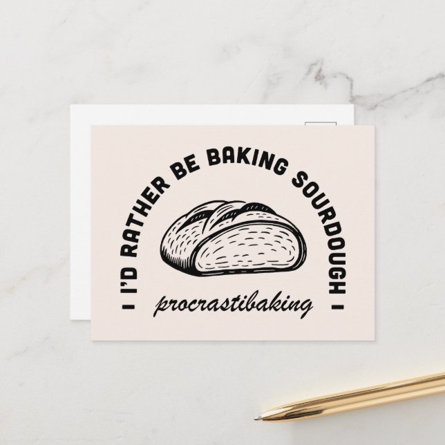Funny tradwife stay at home mom baking quotes postcard (Front/Back In Situ)