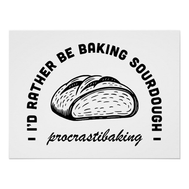 Funny tradwife stay at home mom baking quotes poster (Front)