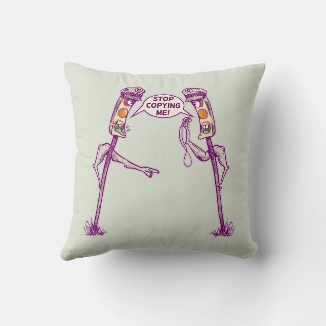 Funny traffic lights throw pillow (Back)