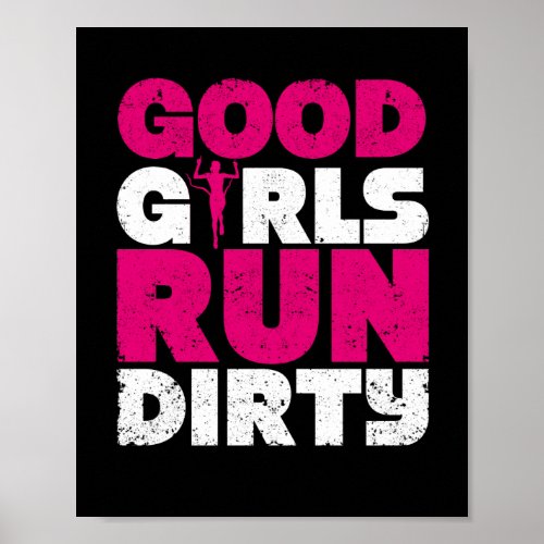 Funny Trail Running Jogging Runner Girl Good Poster
