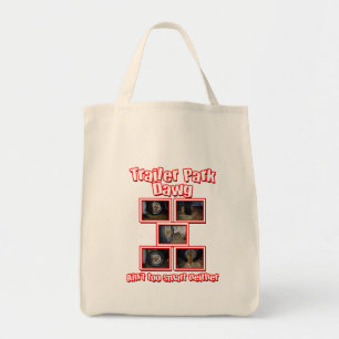 Funny Trailer Park Dawg Red Tote Bag