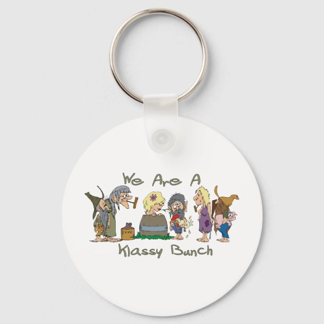 Funny Trailer Park Shirt Keychain (Front)