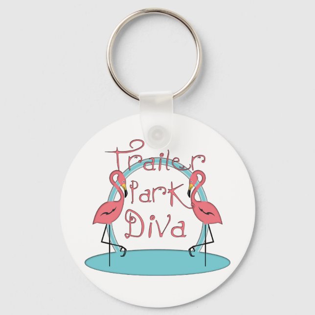 Funny Trailer Park Shirts and Gifts Keychain (Front)