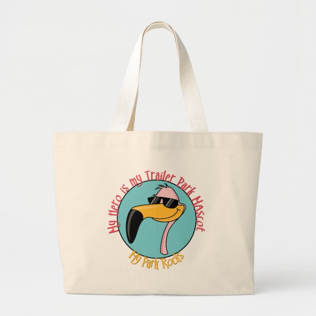 Funny Trailer Park Shirts and Gifts Large Tote Bag (Front)