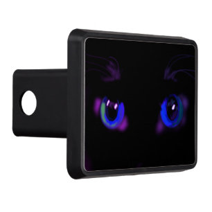 Funny Trailier Hitch Cover Blue Eyed Black Cat