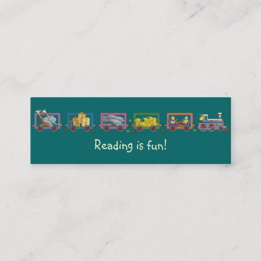 Customizable Funny train bookmark business card templates