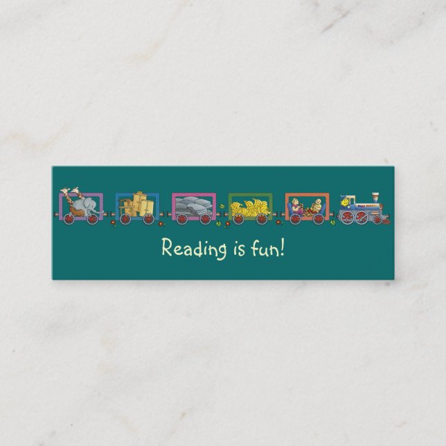 Funny train bookmark calling card (Front)