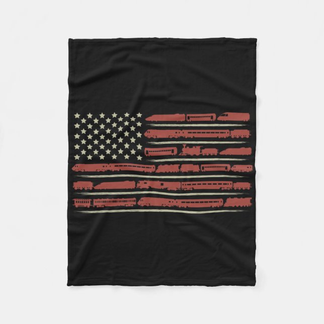 Funny Train Collector Gift Adults Conductor Model  Fleece Blanket (Front)