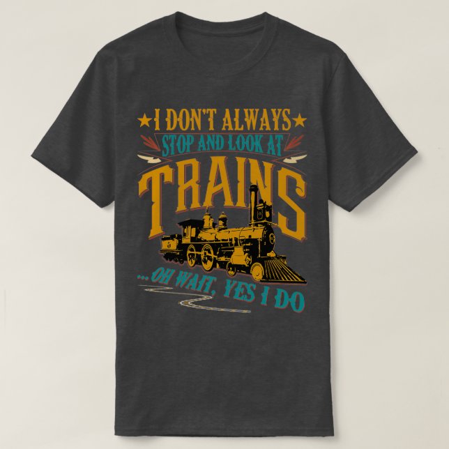funny train design locomotive graphic T-Shirt (Design Front)
