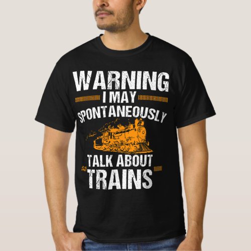 Funny Trains Gift For Adults Men Women Cool Railwa T_Shirt