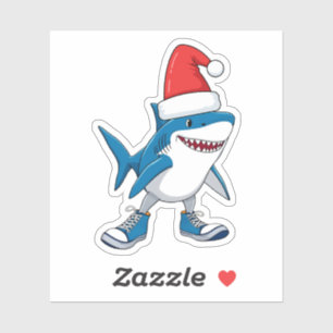 Funny Tralalero Tralala Cartoon Christmas Meme Sticker