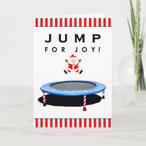 Funny Trampoline Christmas Holiday Card