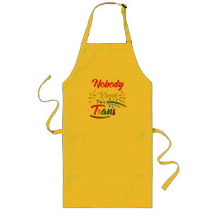 Funny Trans Nobody Knows I'm Trans LGBTQ Long Apron