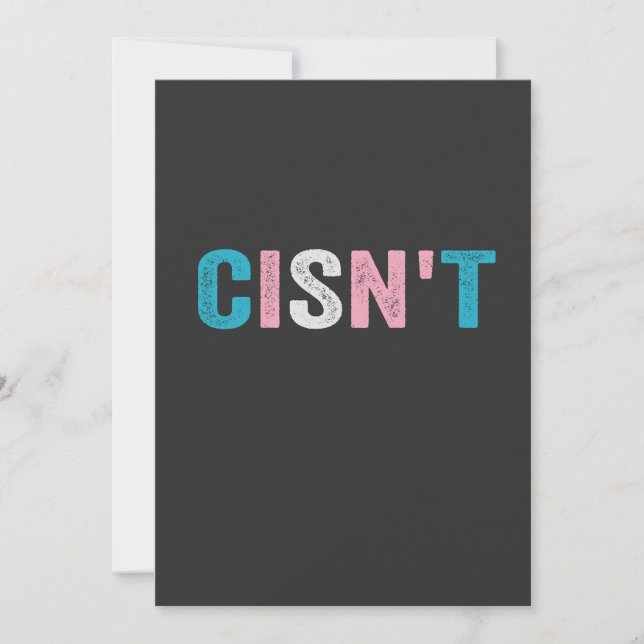 Funny Transgender Pride cisn't LGBTQ Trans Flag Announcement (Front)