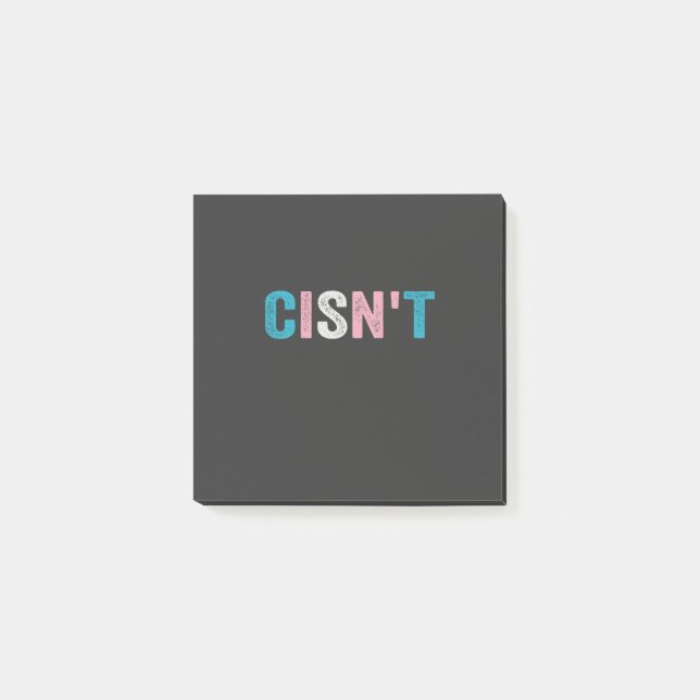 Funny Transgender Pride cisn't LGBTQ Trans Flag  Post-it Notes (Front)