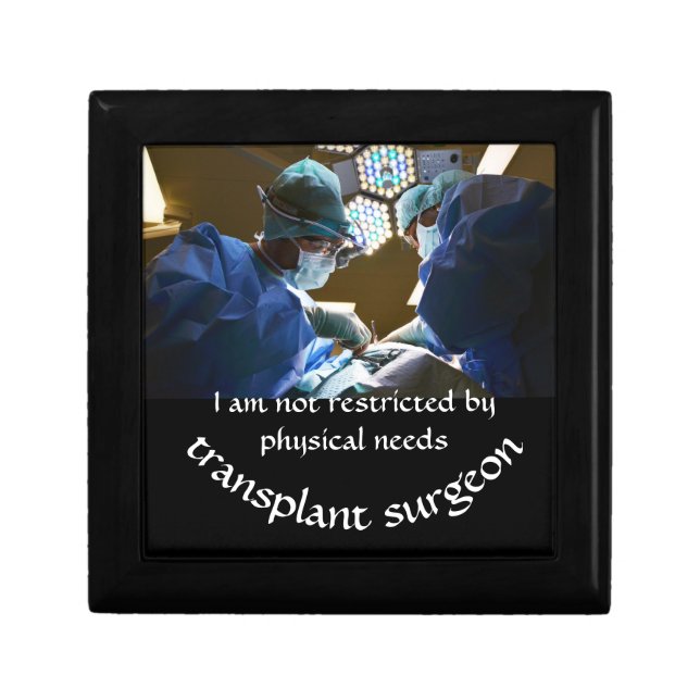 funny transplant surgeon, surgery doctor medicine gift box (Front)