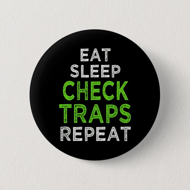 Funny Trapping Furbearer Hunting  Button (Front)