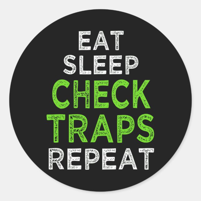 Funny Trapping Furbearer Hunting  Classic Round Sticker (Front)