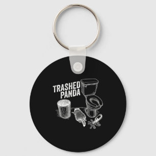 Funny Trashed Panda Drunk Raccoon Meme Alcohol Lov Keychain