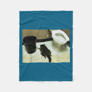 Funny Trashed Panda Drunk Racoon Fleece Blanket