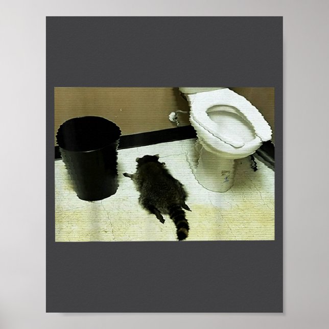 Funny Trashed Panda Drunk Racoon  Poster (Front)