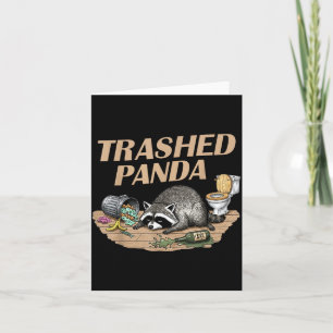 Funny Trashed Panda Racoon Gets Drunk Racoon Meme  Card